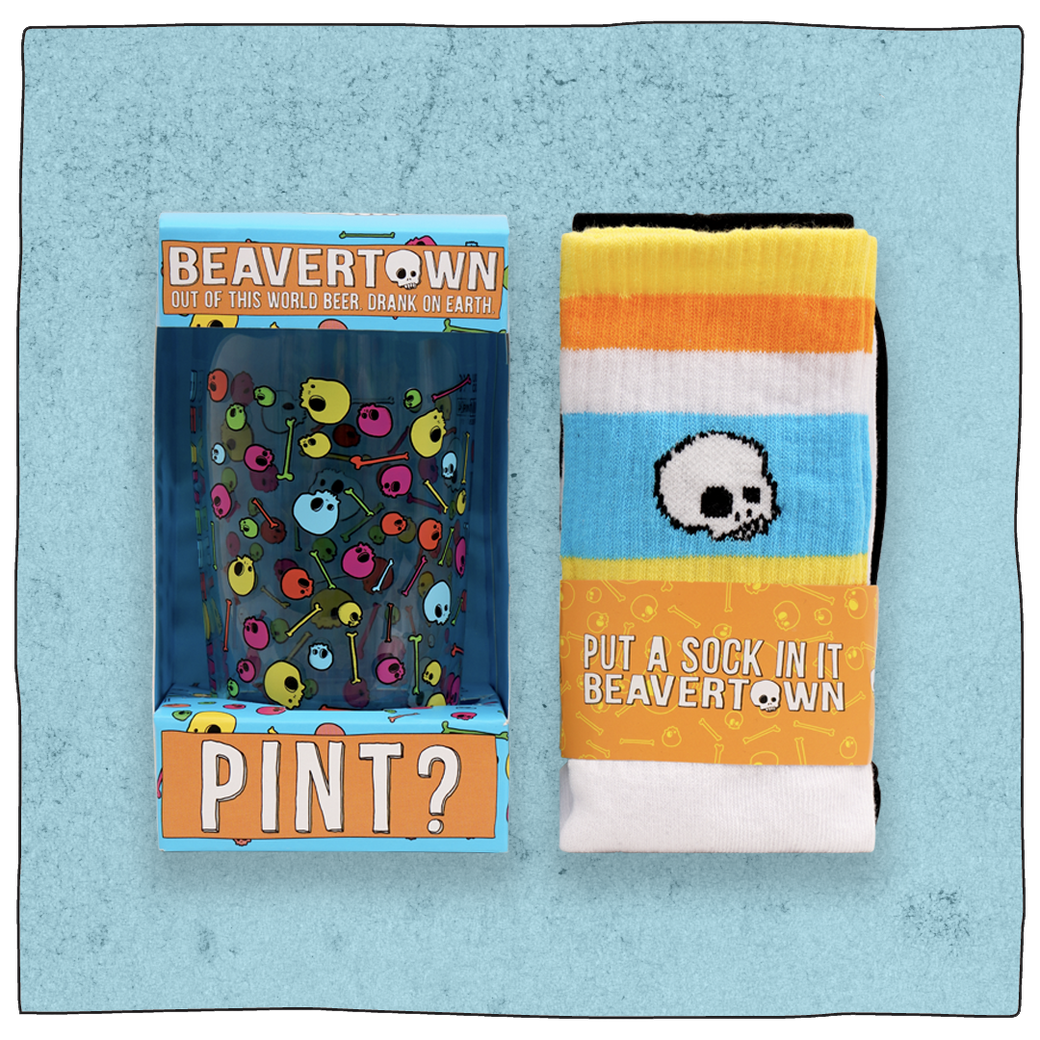 Beavertown Socks and Glass Gift Set