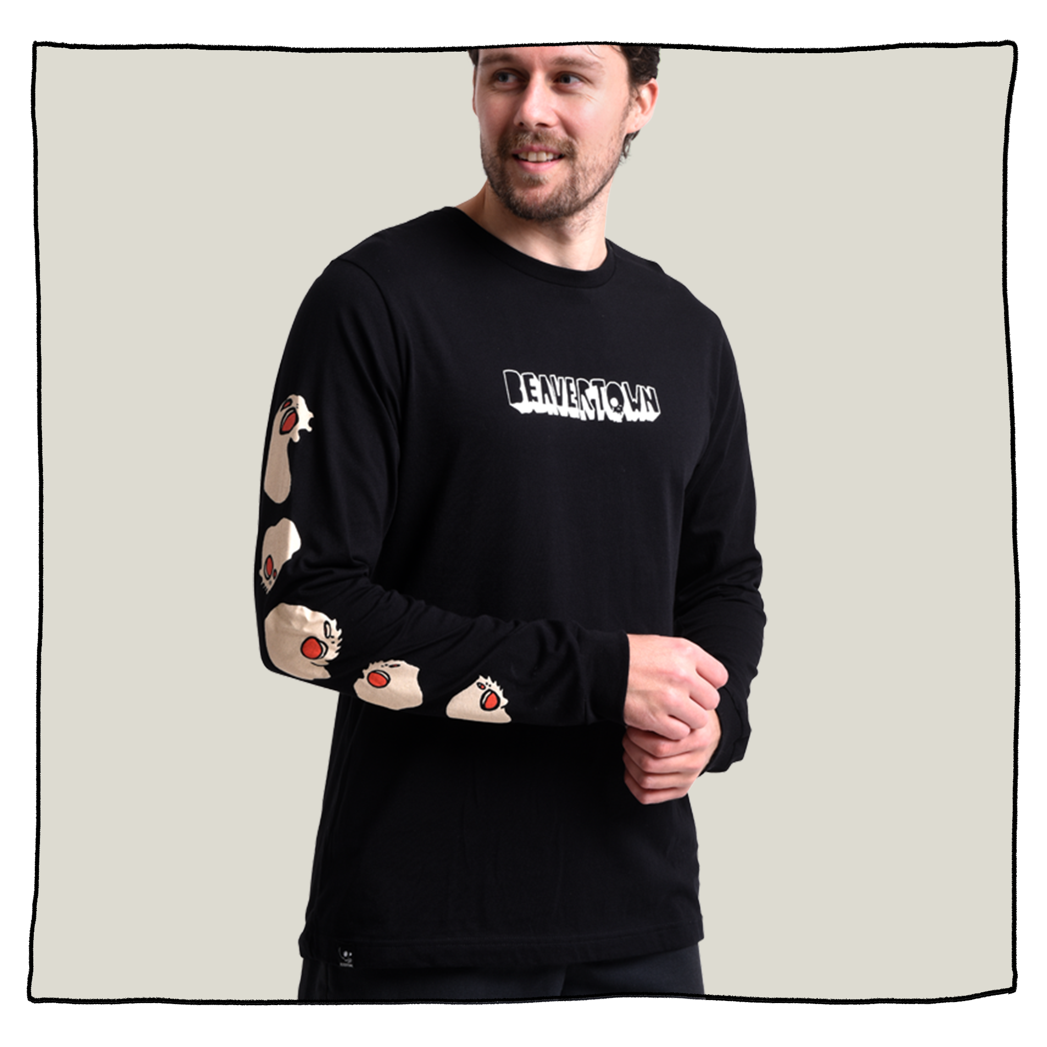 Cthulhu Smile Long Sleeve T-Shirt - Premium Cotton Graphic Tee (European Sizing)