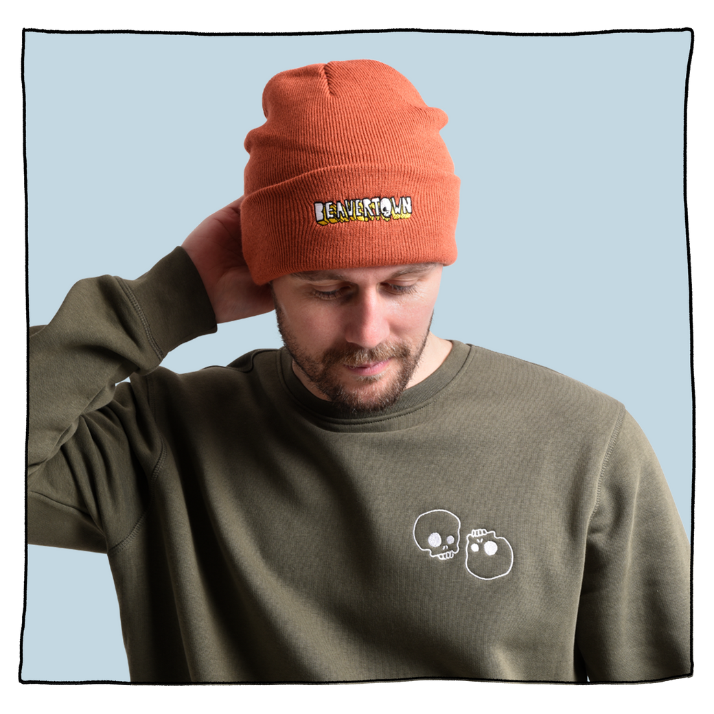 Beavertown Embroidered Logo Beanie in Rust