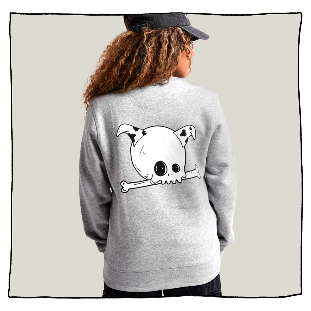 Skull Dog Backprint Sweatshirt
