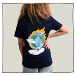 UFO Back-Print T-Shirt in Navy