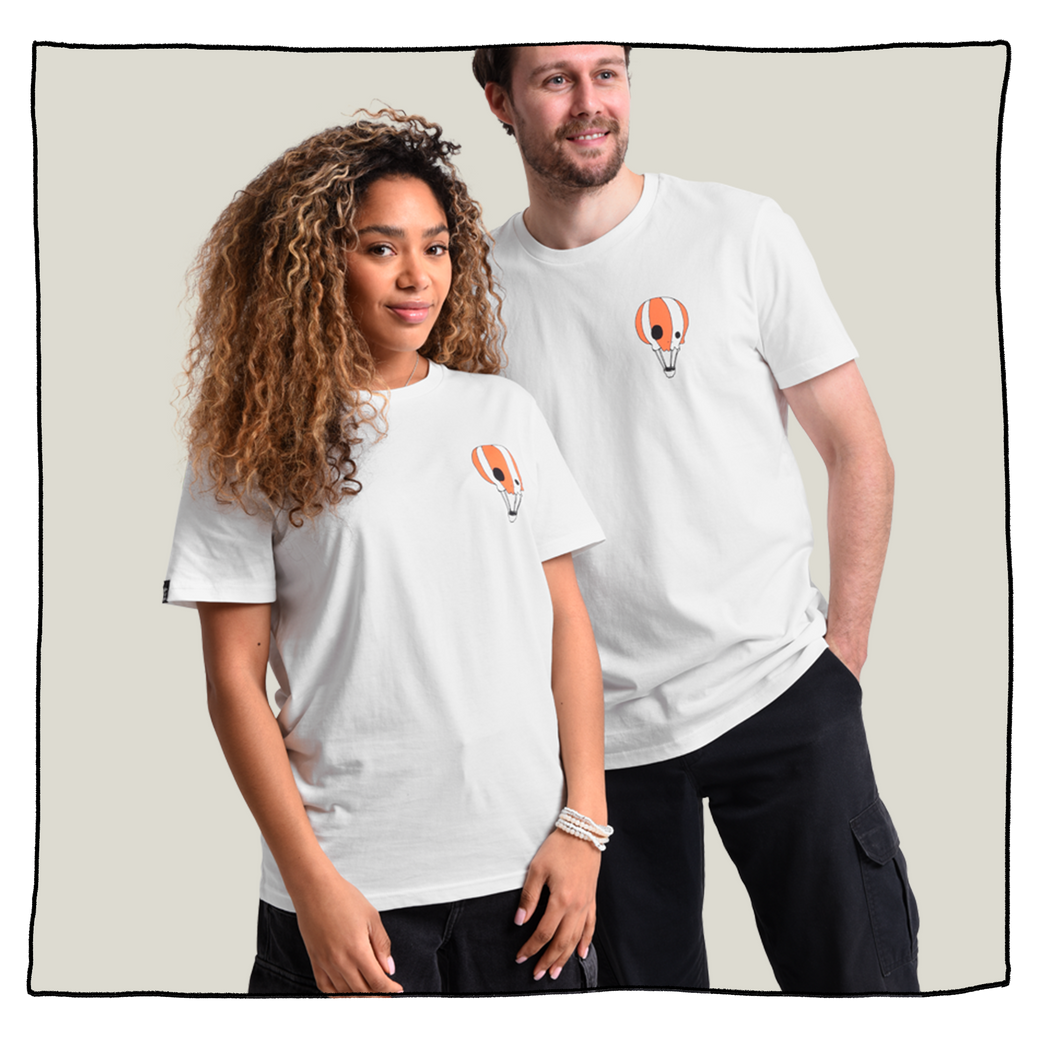 Neck Oil Skulloon T-Shirt in White