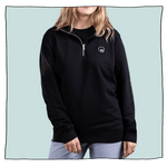 1/4 Zip Sweatshirt in Black