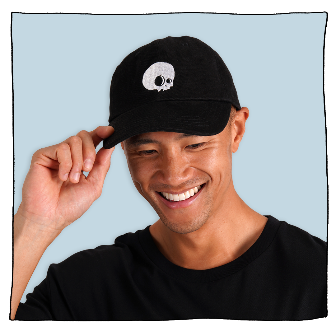 Skull Cap in Black