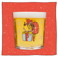 Xmas Cowboy Glass