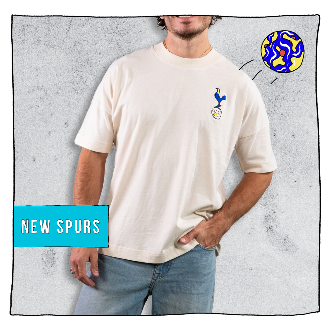 Beavertown x SPURS Embroidered T Shirt in Off White