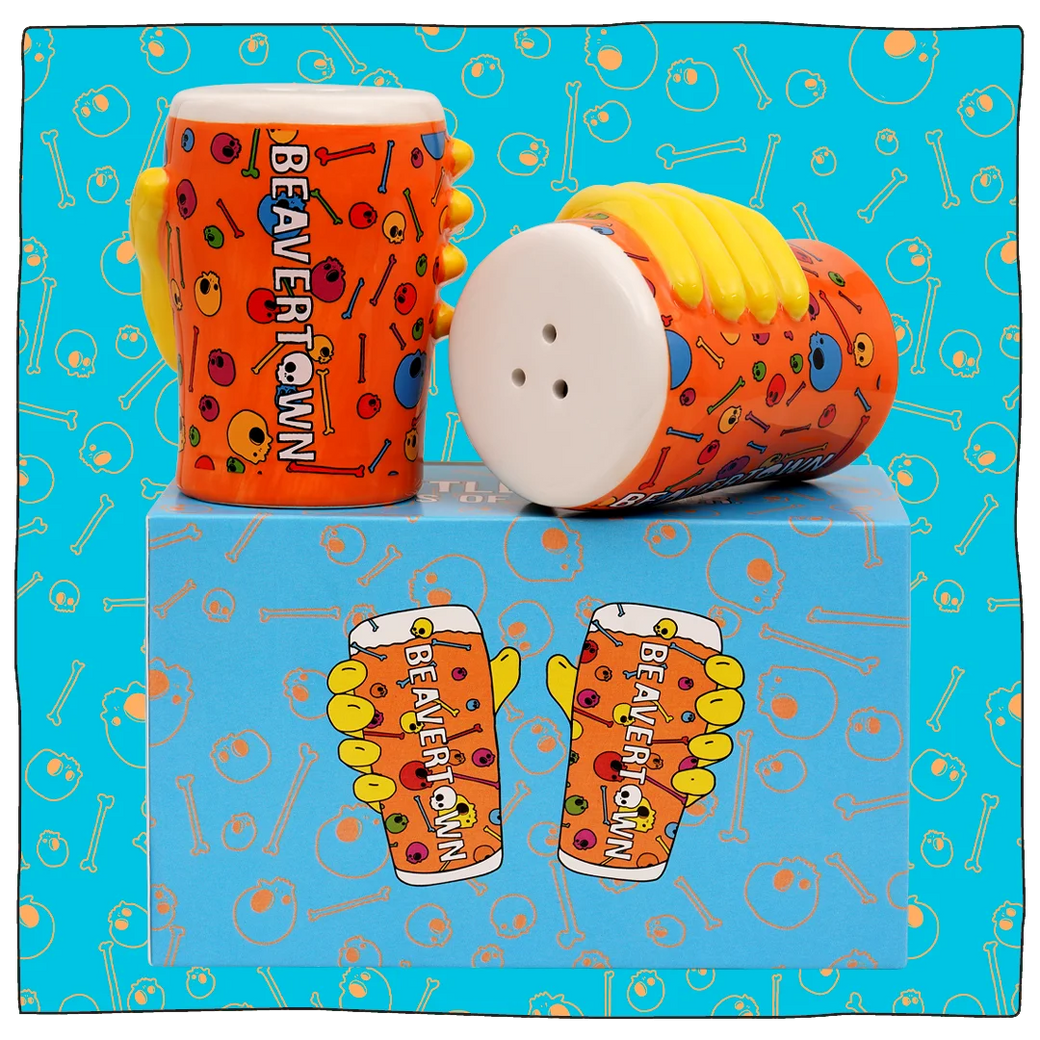 Psychedelic Pint Glass Salt and Pepper Shakers