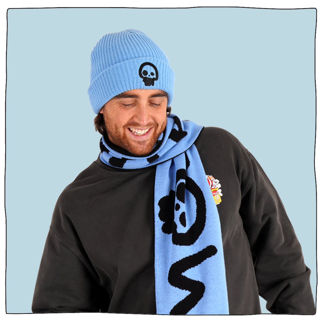 Beavertown Skull Beanie in Blue