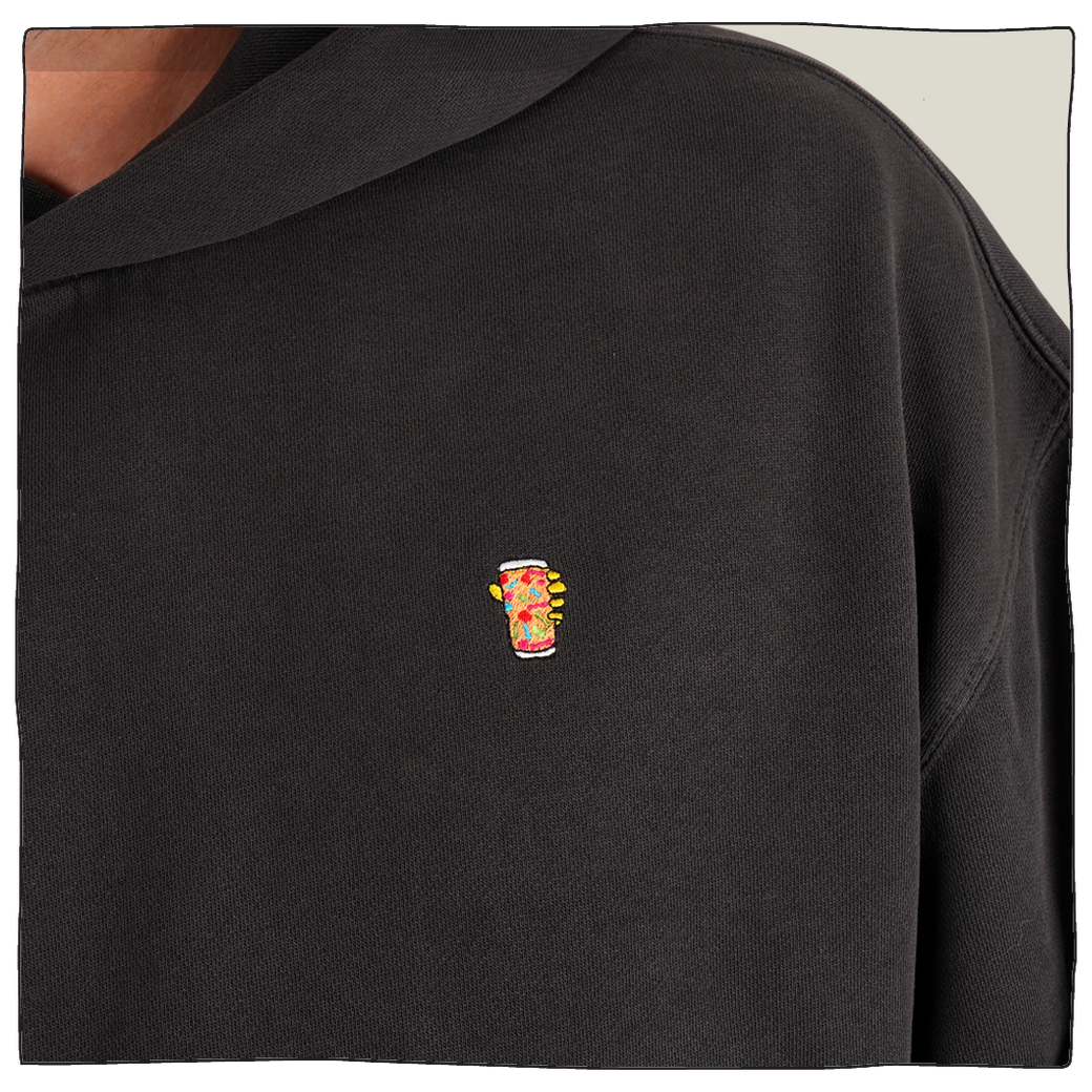 Mini Pint Relaxed Hoodie in Faded Black