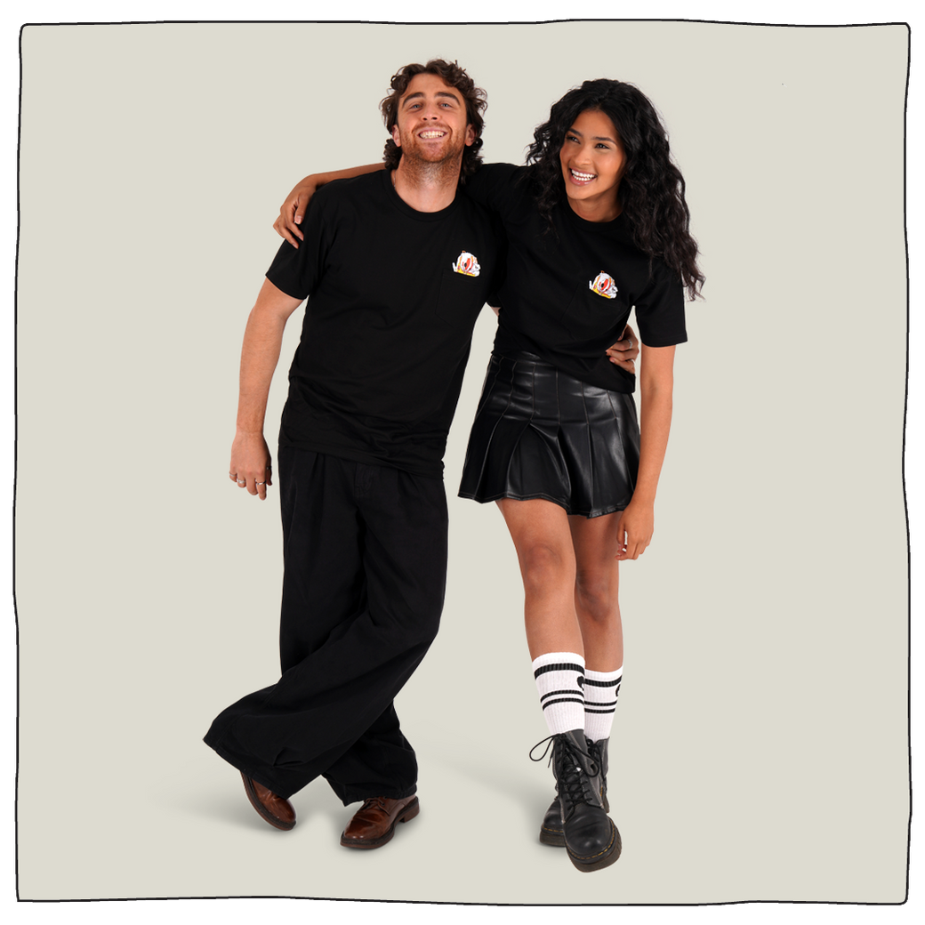 Neck Oil Can Pocket T-Shirt