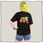 Spicy Heatwave Oversized T-Shirt in Black