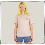 Skull Garden Outline T-Shirt in Natural