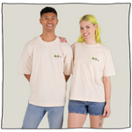 Shroom Garden Oversized T-Shirt in Off-white