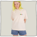 Shroom Garden Oversized T-Shirt in Off-white