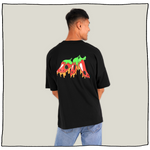 Spicy Heatwave Oversized T-Shirt in Black