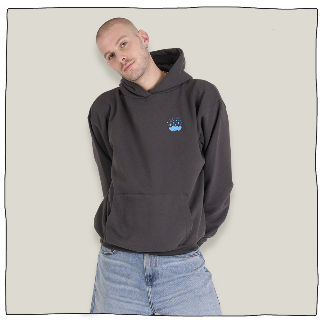 Fractured Skull Hoodie in Charcoal