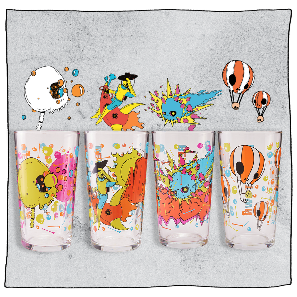 Core Craft Icons Pint Glass Set of 4