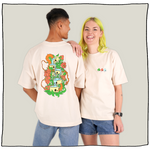 Shroom Garden Oversized T-Shirt in Off-white