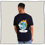 UFO Back-Print T-Shirt in Navy