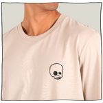 Skull Garden Outline T-Shirt in Natural