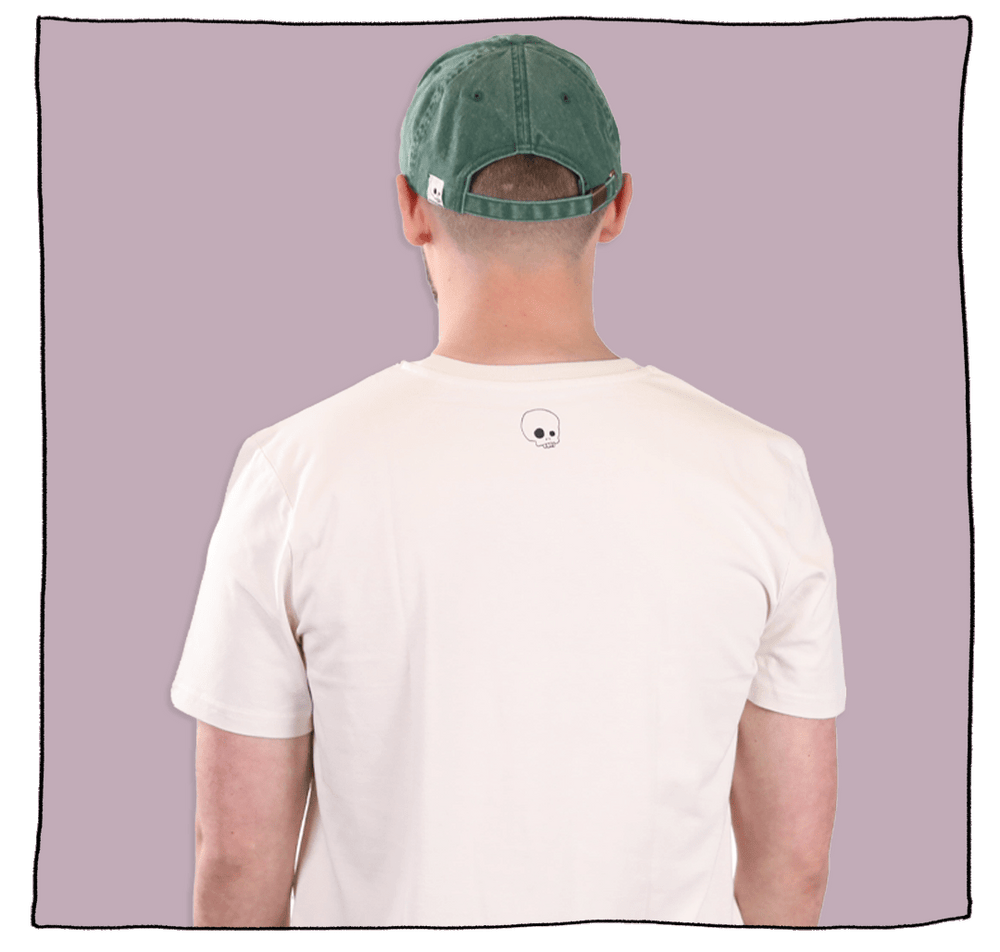 T shirt with back top cap