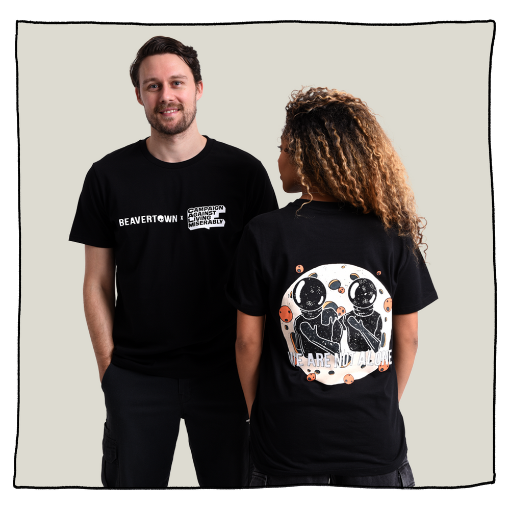Beavertown x CALM We Are Not Alone T-Shirt in Black
