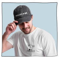 Baseball Cap in Washed Black