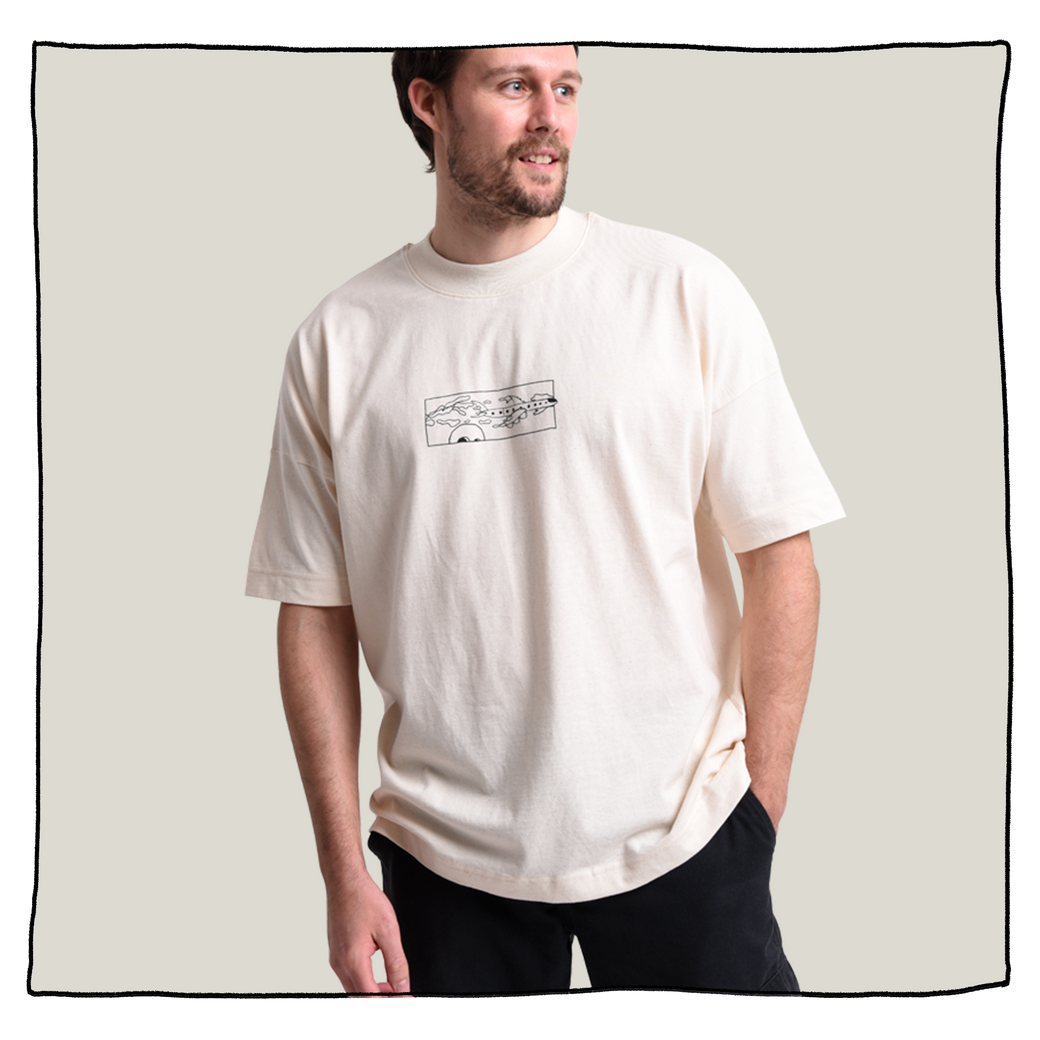 Flightmare Oversized T-shirt in Cream