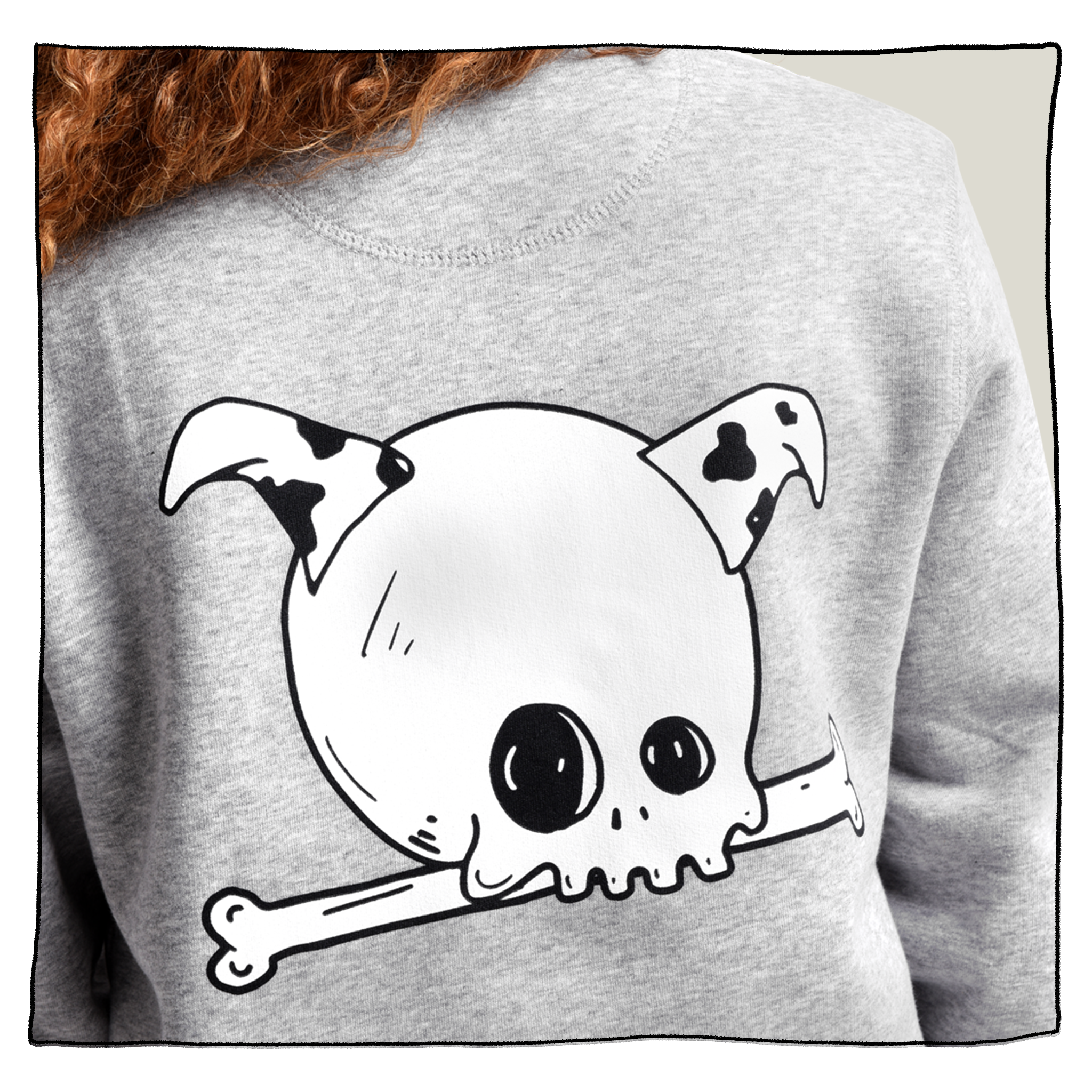 Skull Dog Backprint Sweatshirt
