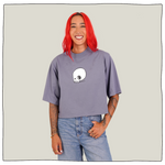 Skull Boxy Crop Tee