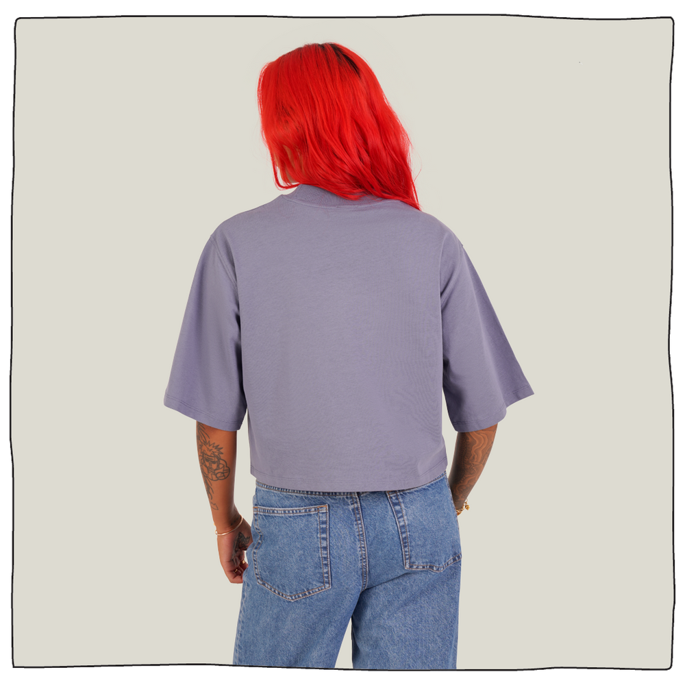Skull Boxy Crop Tee