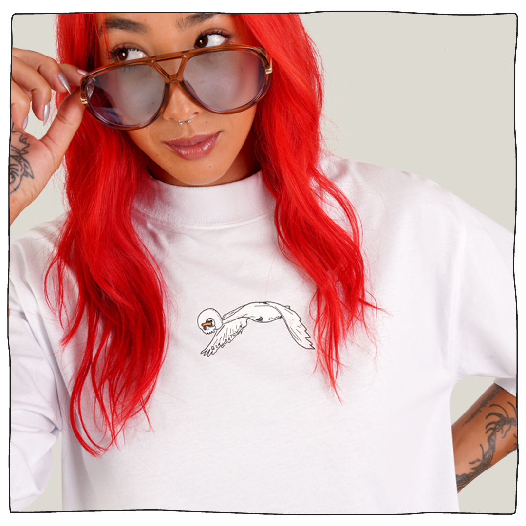 Swanning About Crop Tee
