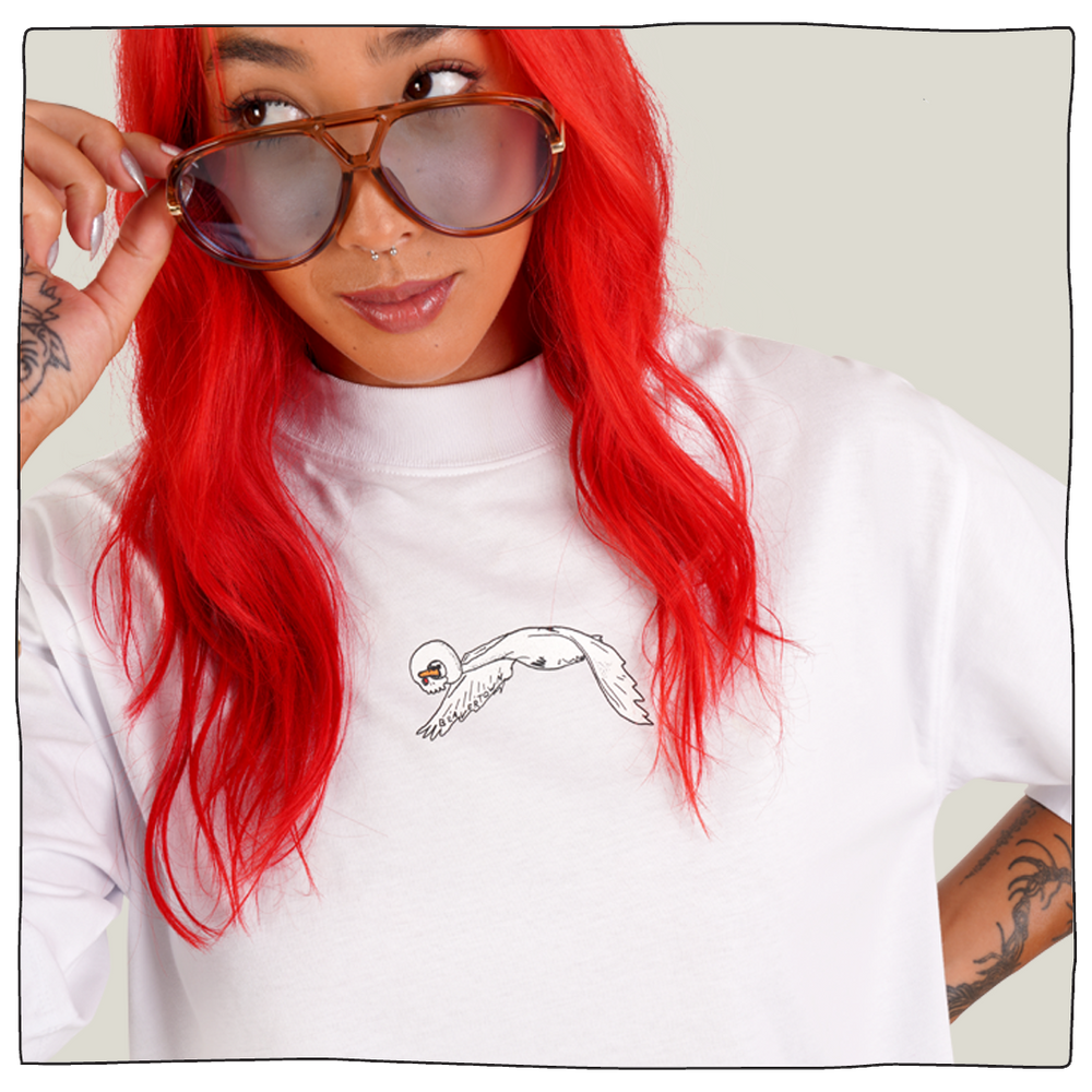 Swanning About Crop Tee