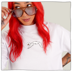 Swanning About Crop Tee