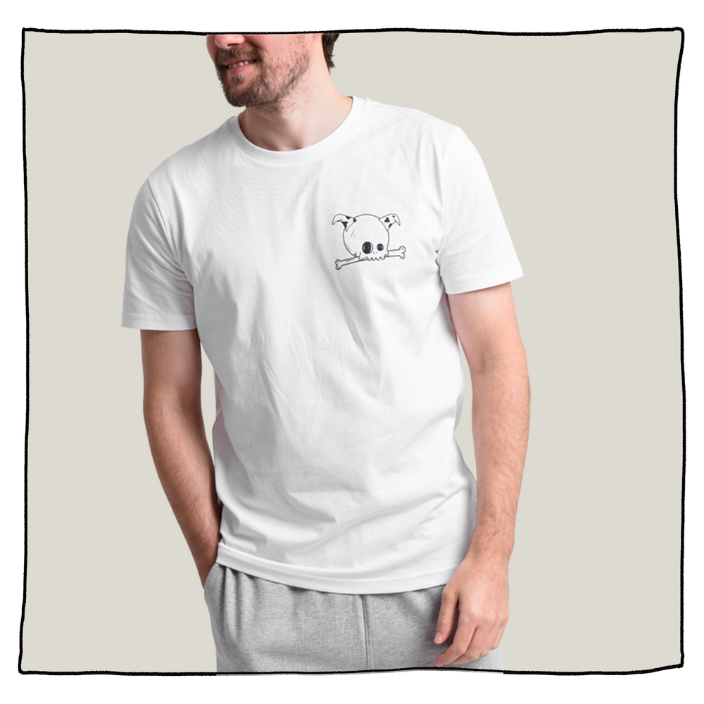 Skull Dog T-Shirt in White