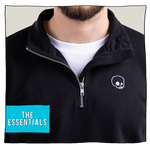 1/4 Zip Sweatshirt in Black