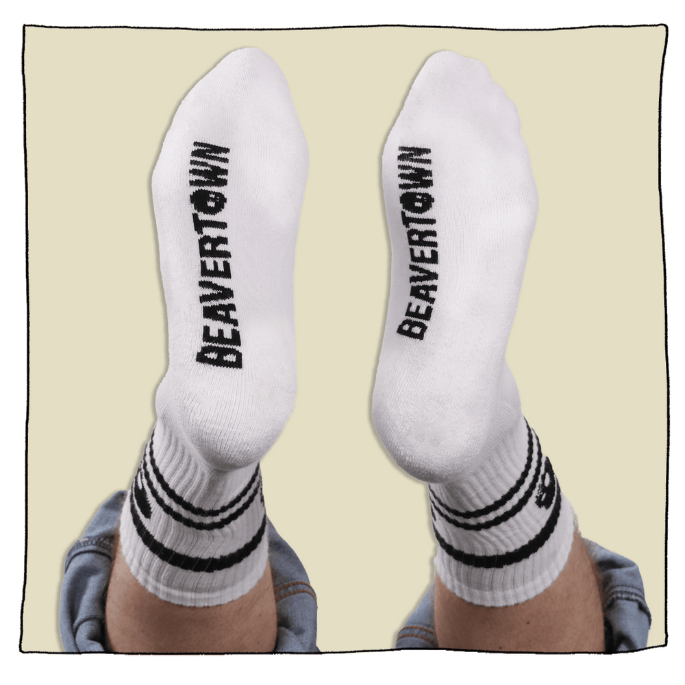 Beavertown Striped Socks in White