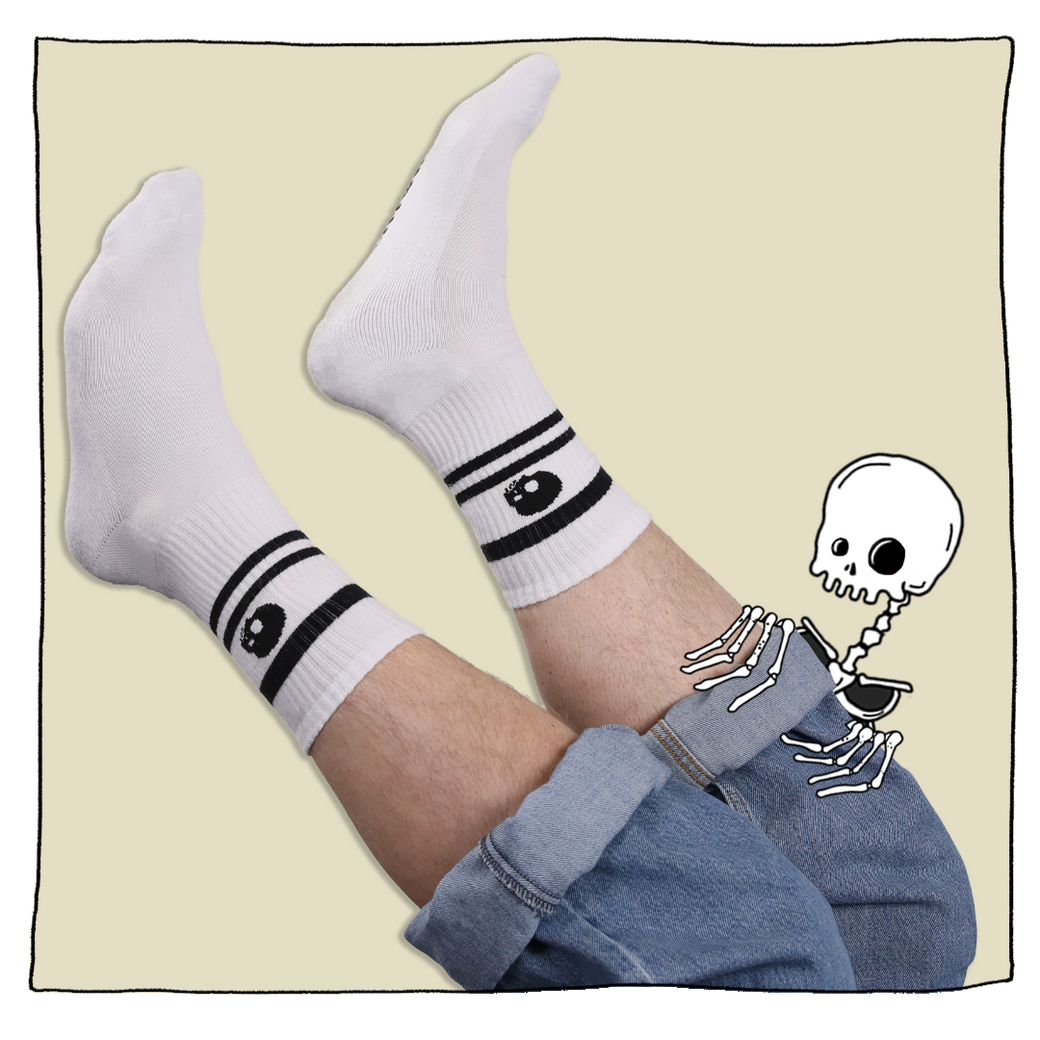 Striped Socks in White