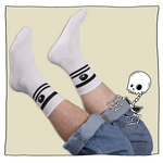 Striped Socks in White