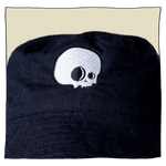 Skull Bucket Hat in Black