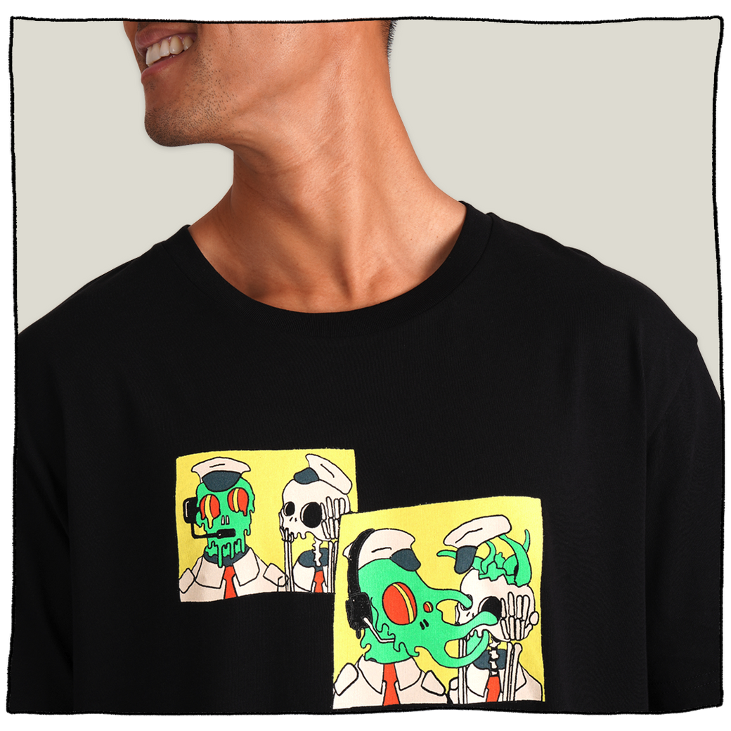 Captain Printed T-shirt in Black