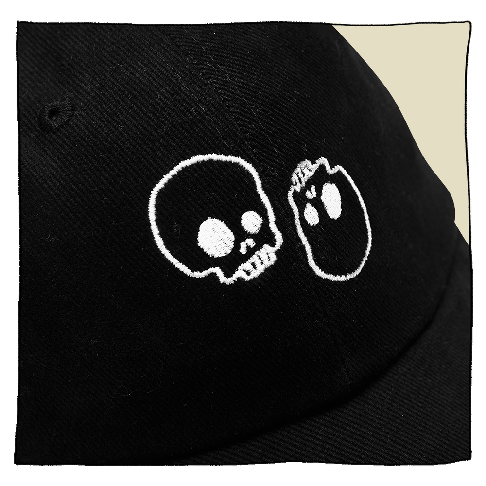 Double Skull Cap in Black