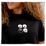 Little Skulls Squared Printed T-Shirt in Black