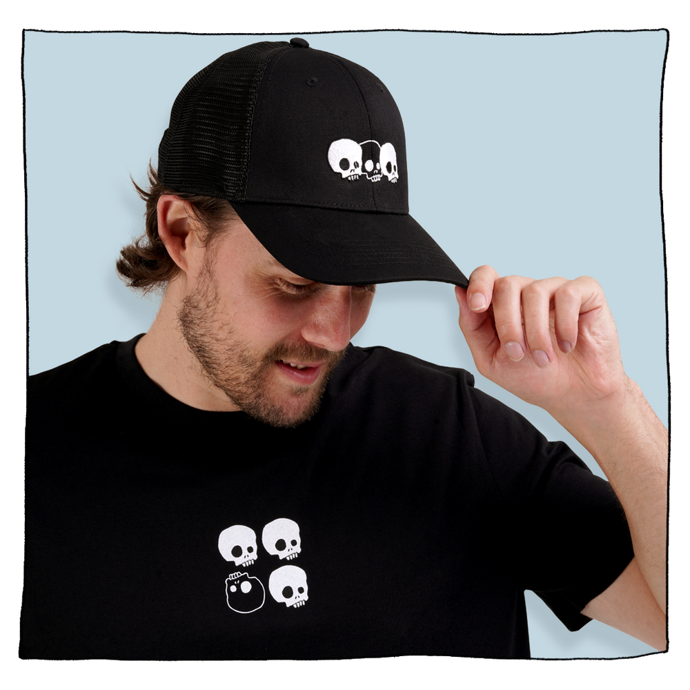 Skull baseball cap sales