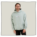 Essential Skulls Backprint Hoodie in Light Green