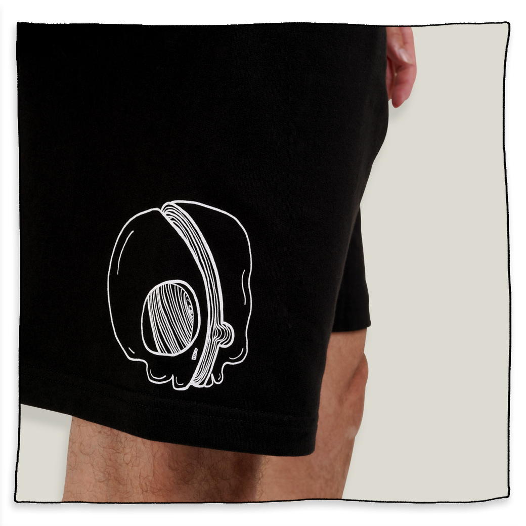 Essential Skull Printed Shorts in Black