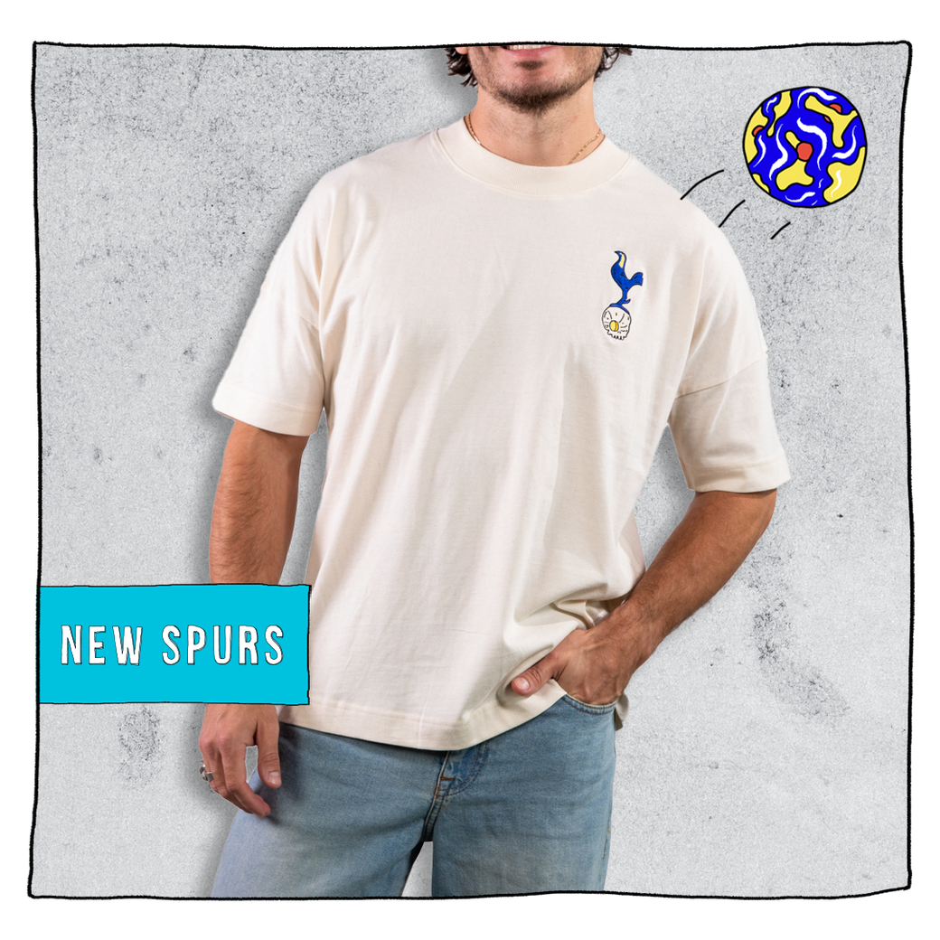 Beavertown x SPURS Embroidered T-Shirt in Off-White