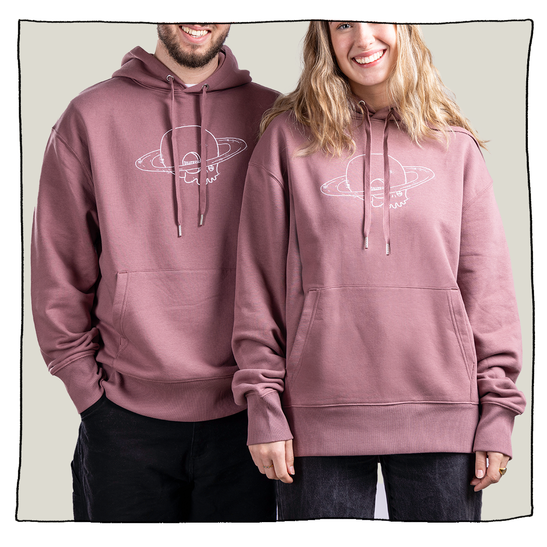 Oversized Saturn Skull Hoodie