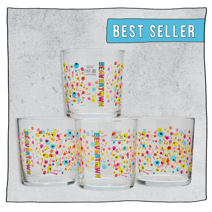 Psychedelic Tumbler Glass Set Beavertown Brewery