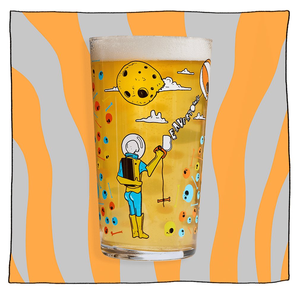 Summer Psychedelic Pint Glass
